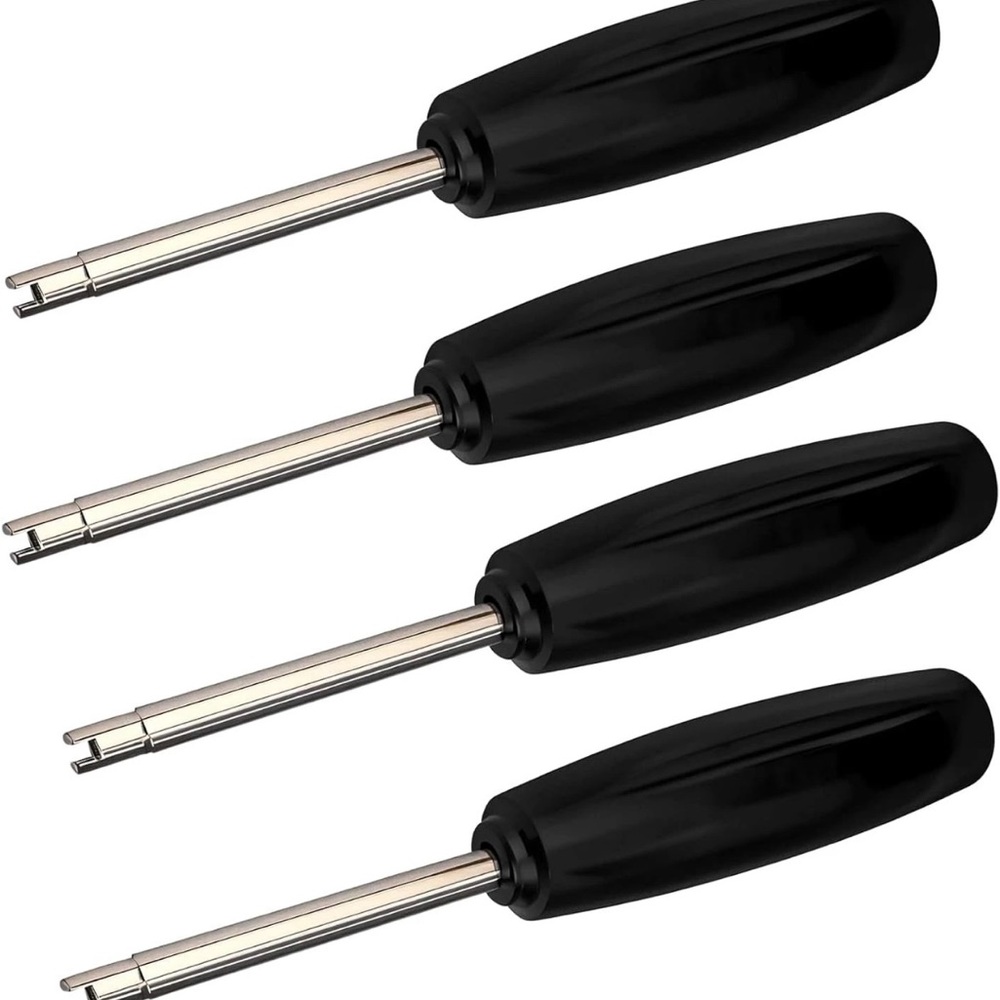 4 Pieces Valve Core Torque Tool, Avoid TPMS , 4Pcs Valve Core Torque Tool（Black）